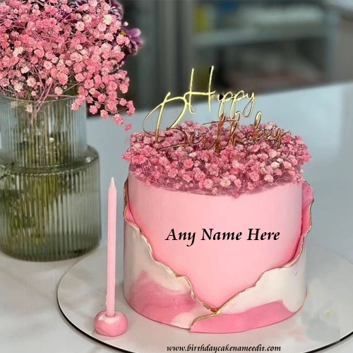 Create a Unique Happy Birthday Greeting Cake with Personalized Name