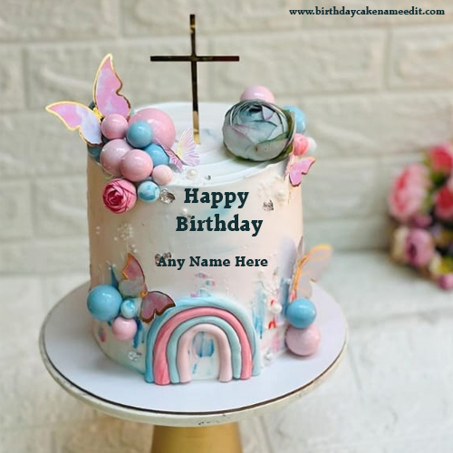 Free Happy Birthday Wishes Cake with Customized Name Download Now