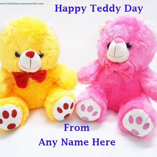 Happy Teddy Day with Name Edit on Valentines Week 2021