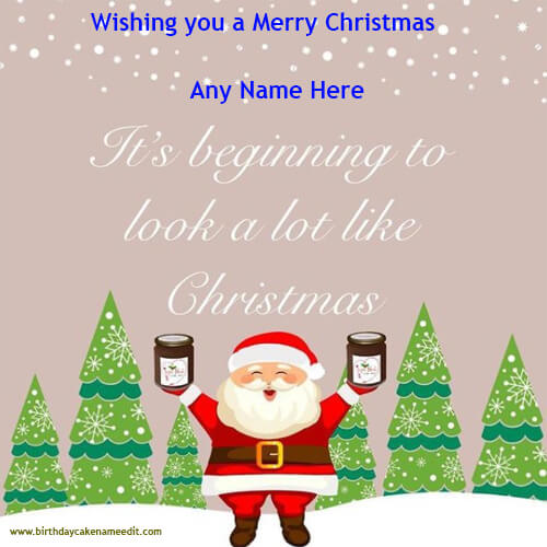 Merry Christmas Wishes with Name Edit