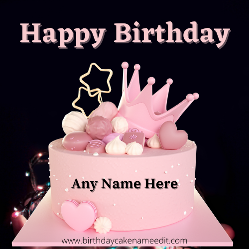 happy birthday cake with name edit